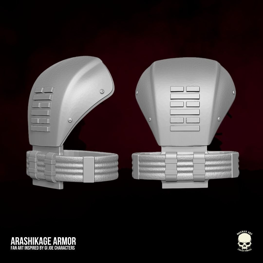 Arashikagi Armor Fan Art 3D printable File For Action Figures  3D print model_8