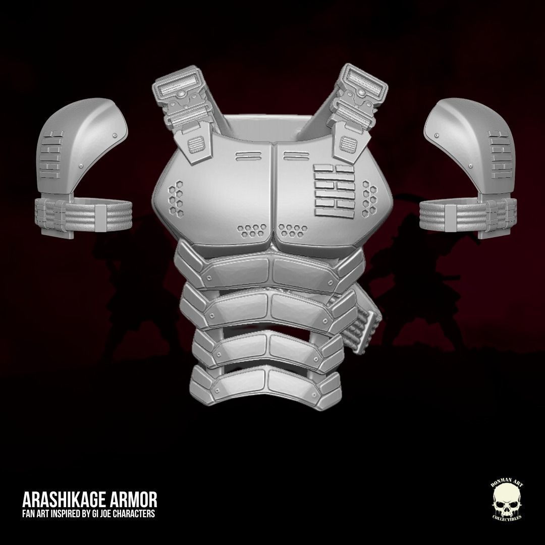 Arashikagi Armor Fan Art 3D printable File For Action Figures  3D print model_5