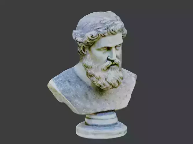 Realistic high quality marble Zeus bust - Statue