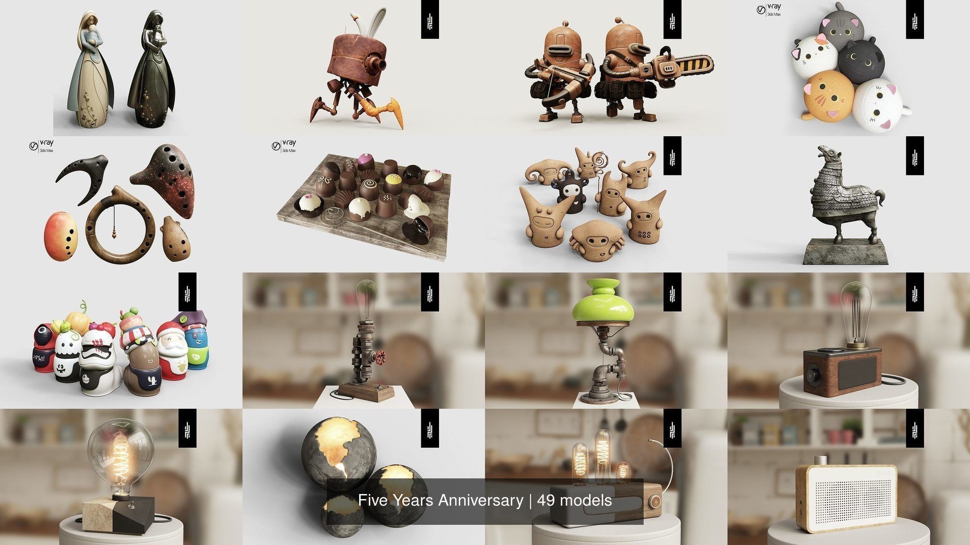 Five Years Anniversary 3D Model Collection_35