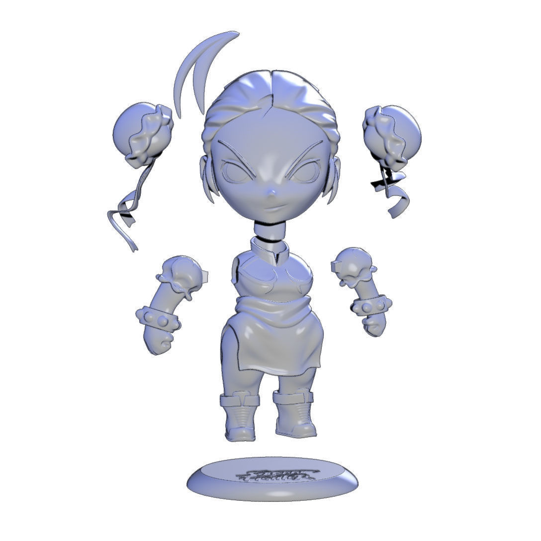 Chun-Li Street Fighter II 3D print model_13