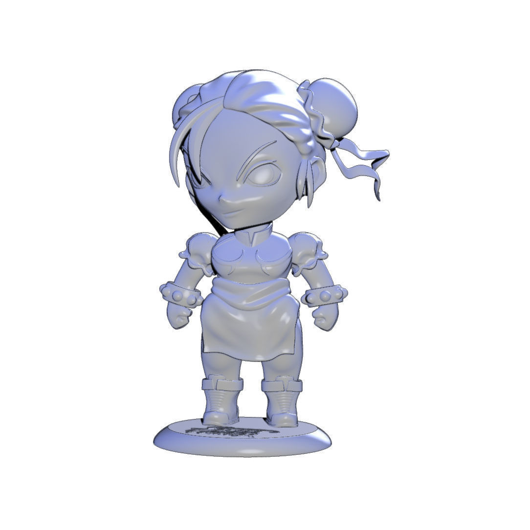 Chun-Li Street Fighter II 3D print model_9