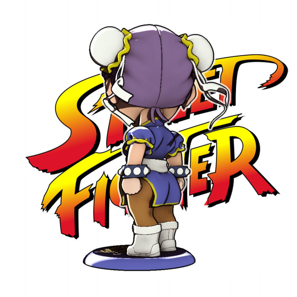 Chun-Li Street Fighter II 3D print model_4