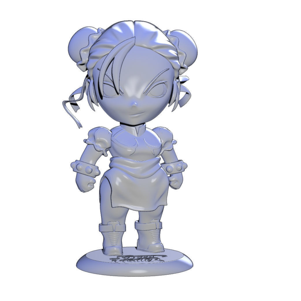 Chun-Li Street Fighter II 3D print model_11