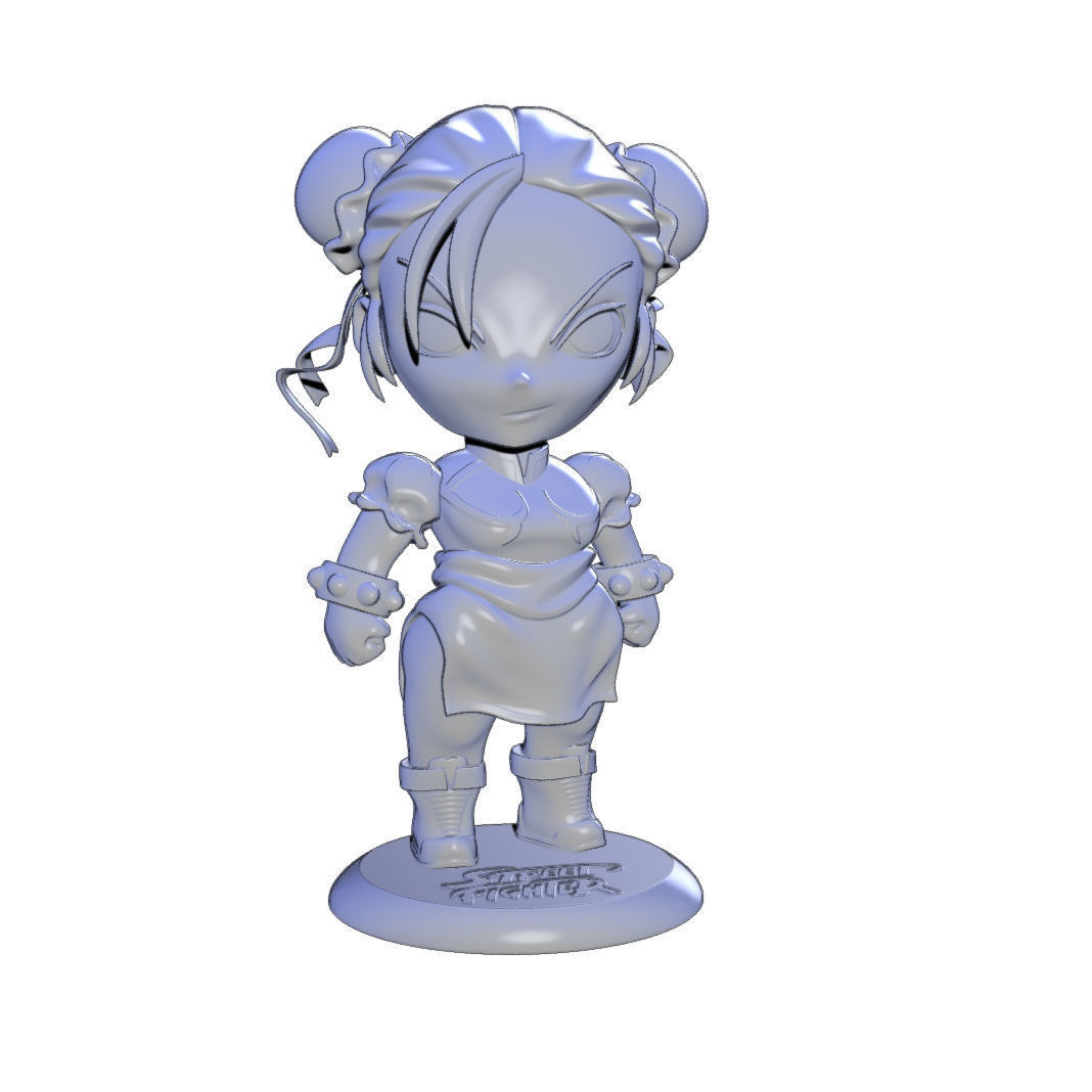 Chun-Li Street Fighter II 3D print model_6