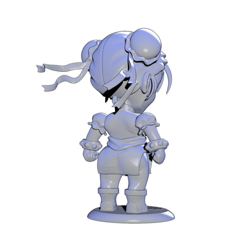 Chun-Li Street Fighter II 3D print model_8