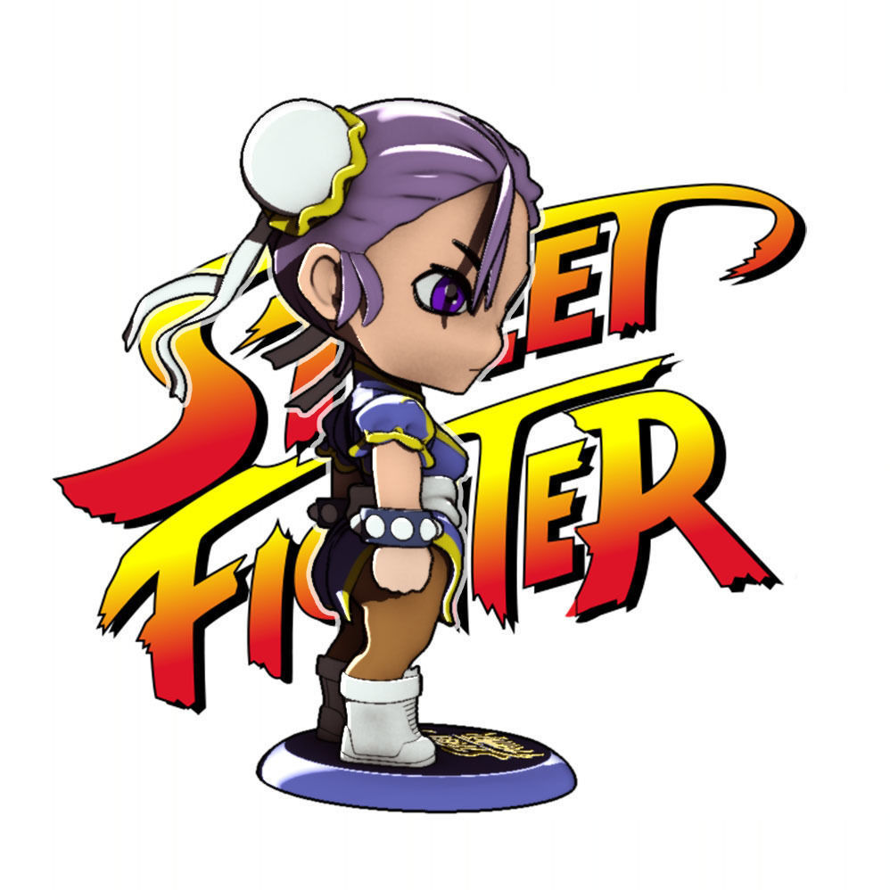 Chun-Li Street Fighter II 3D print model_2