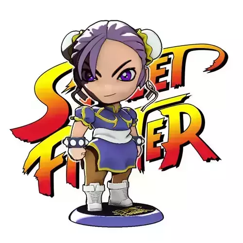 Chun-Li Street Fighter II 3D print model
