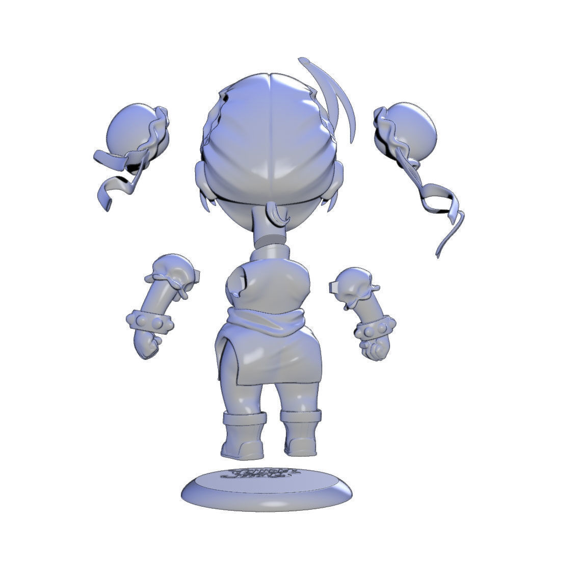 Chun-Li Street Fighter II 3D print model_12