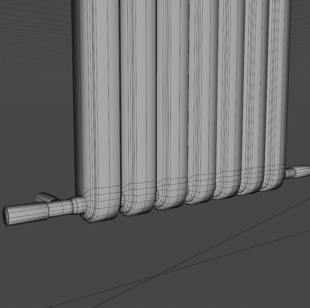 Radiator in the bathroom low-poly model 3D Low-poly 3D model_4