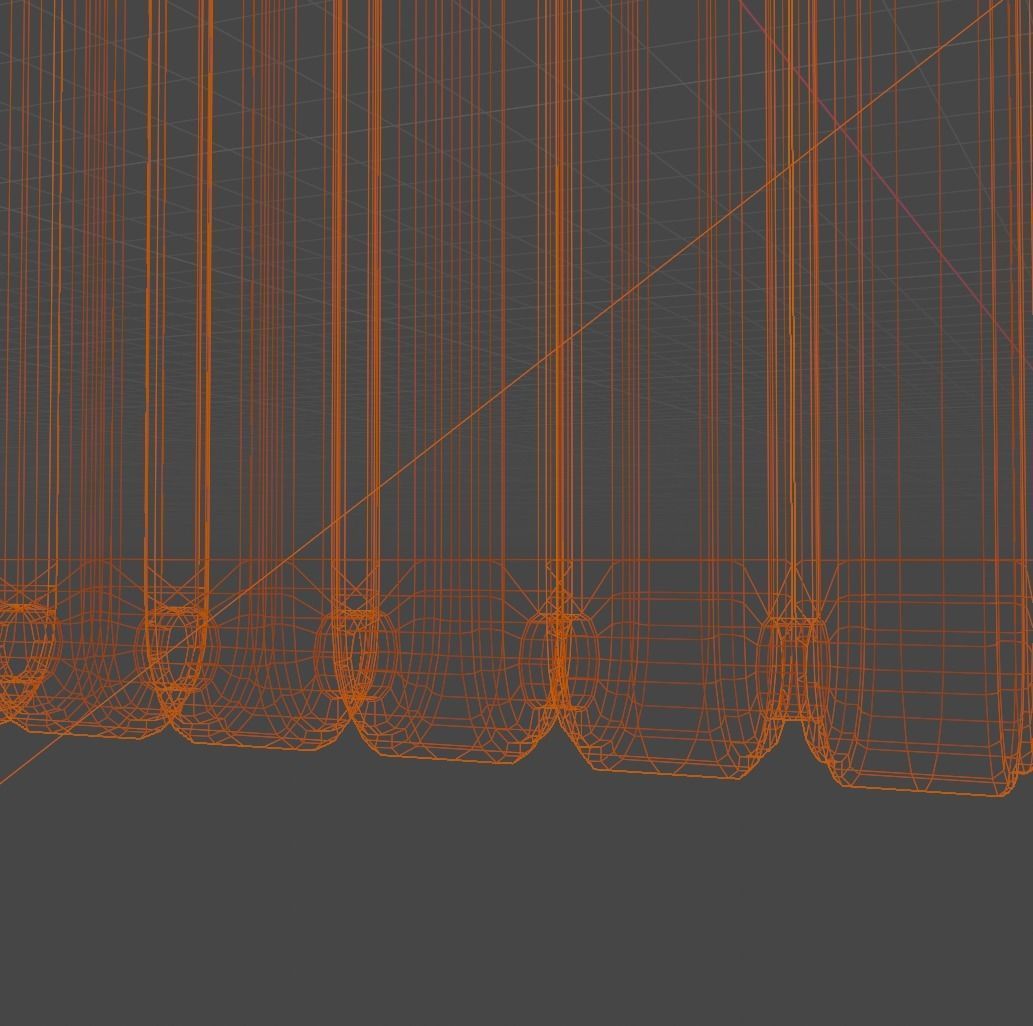 Radiator in the bathroom low-poly model 3D Low-poly 3D model_7