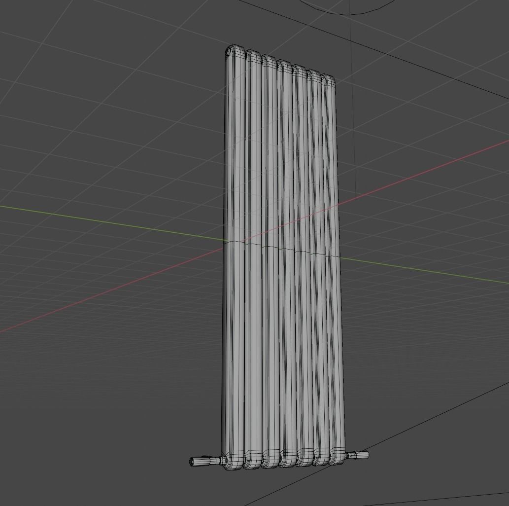 Radiator in the bathroom low-poly model 3D Low-poly 3D model_5