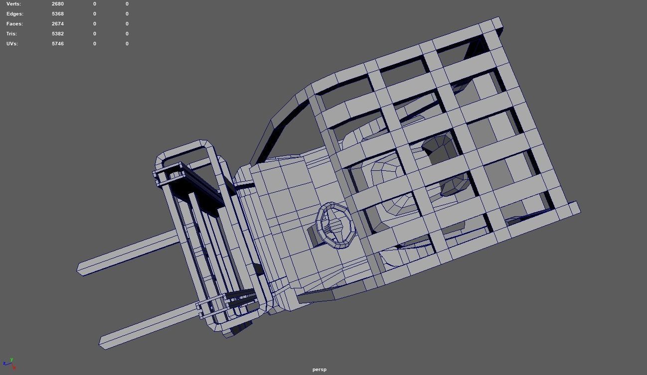 Low Poly Forklift 01 Low-poly 3D model_11