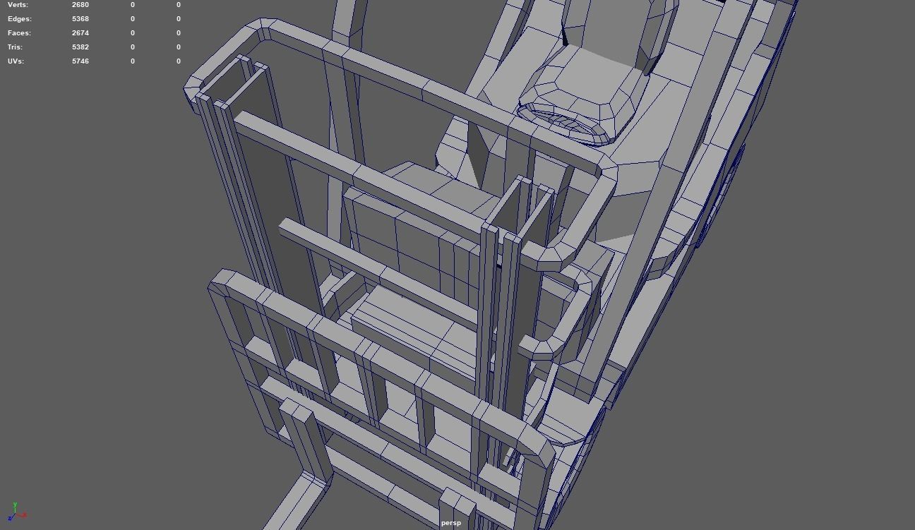 Low Poly Forklift 01 Low-poly 3D model_13