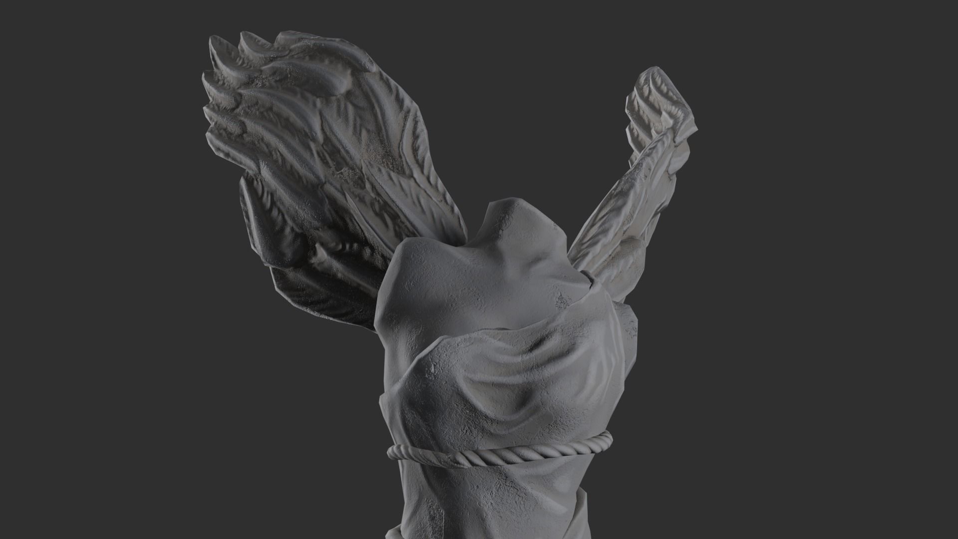 Nike Goddess of Victory statue Free low-poly 3D model_3