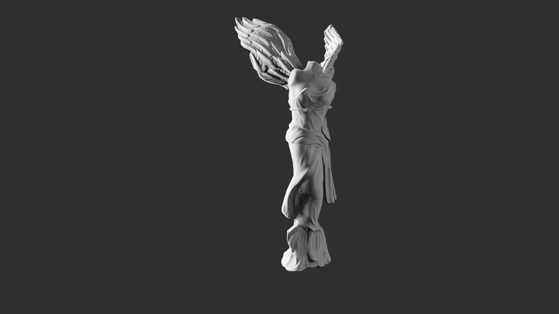 Nike Goddess of Victory statue Free low-poly 3D model_0