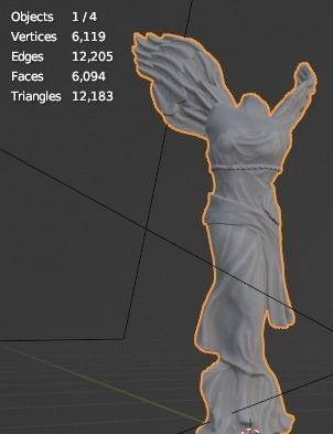 Nike Goddess of Victory statue Free low-poly 3D model_6