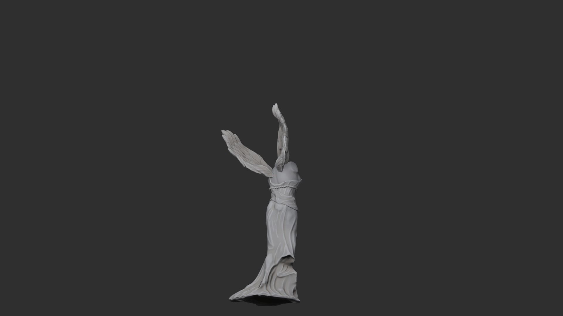 Nike Goddess of Victory statue Free low-poly 3D model_5