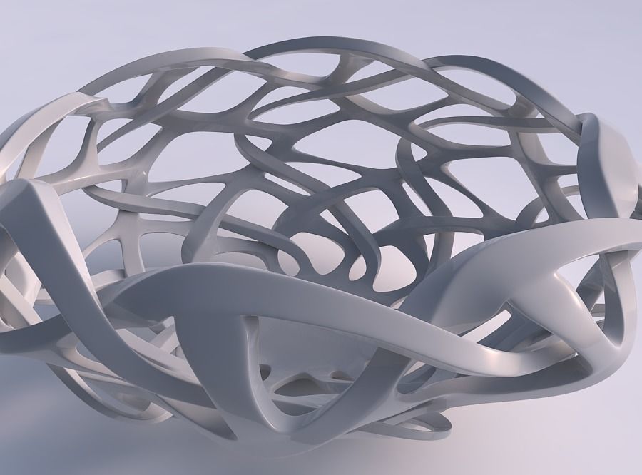 Bowl widening with interlacing sharp edged lattice squeezed