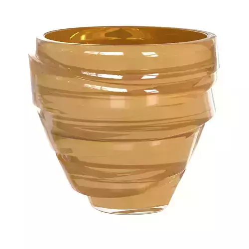 Anna Torfs parts low less crystal gold round glass vase