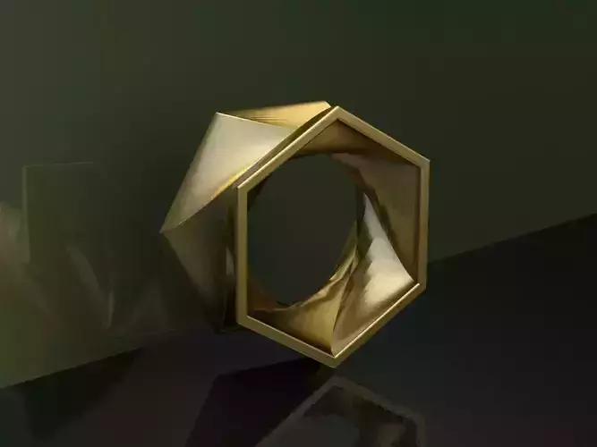 Polygon Ring R210 3D print model