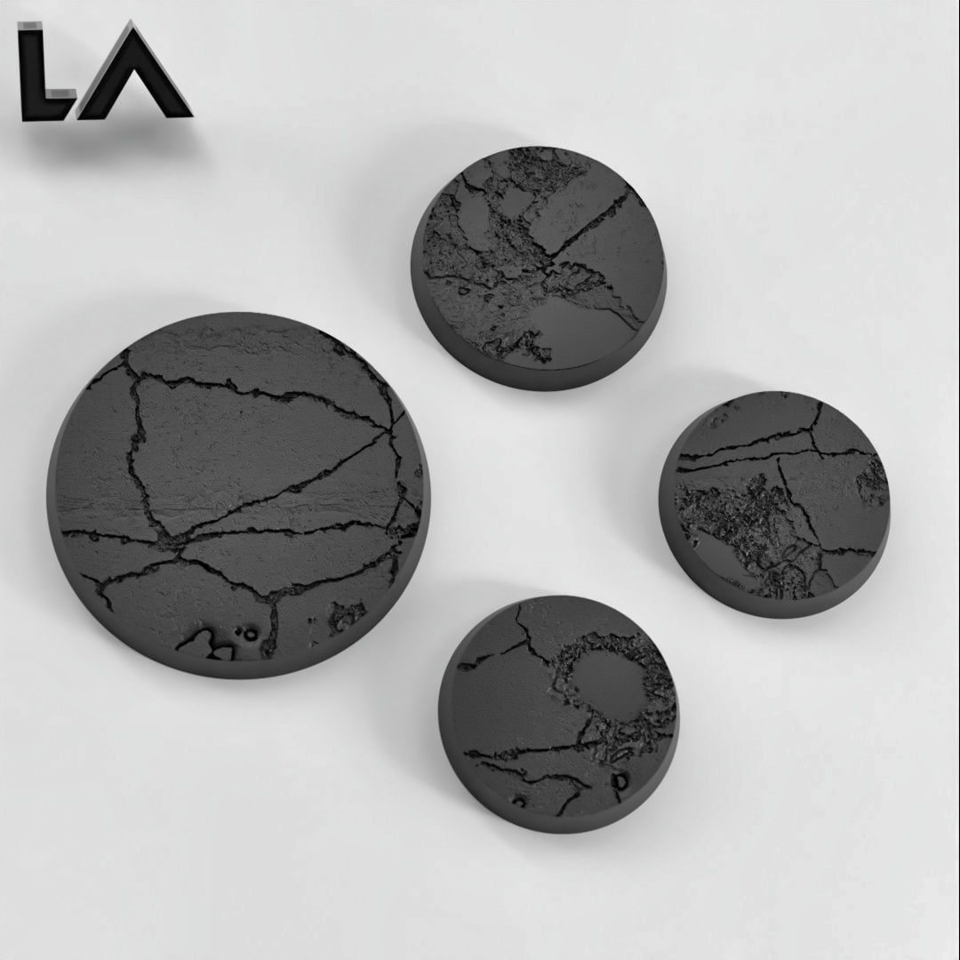 HD Base Set 16 - Damaged Road  3D print model_2