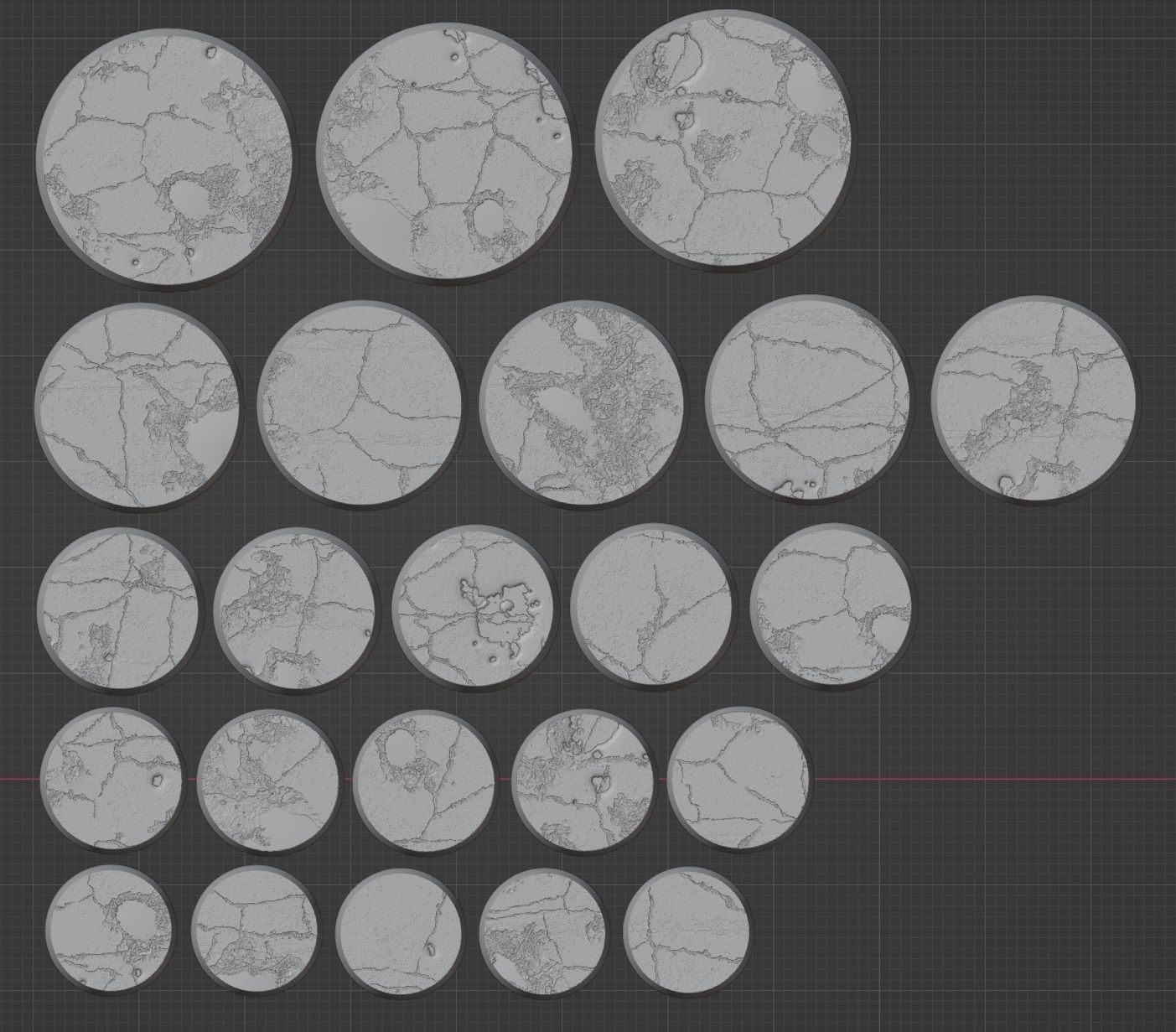 HD Base Set 16 - Damaged Road  3D print model_5