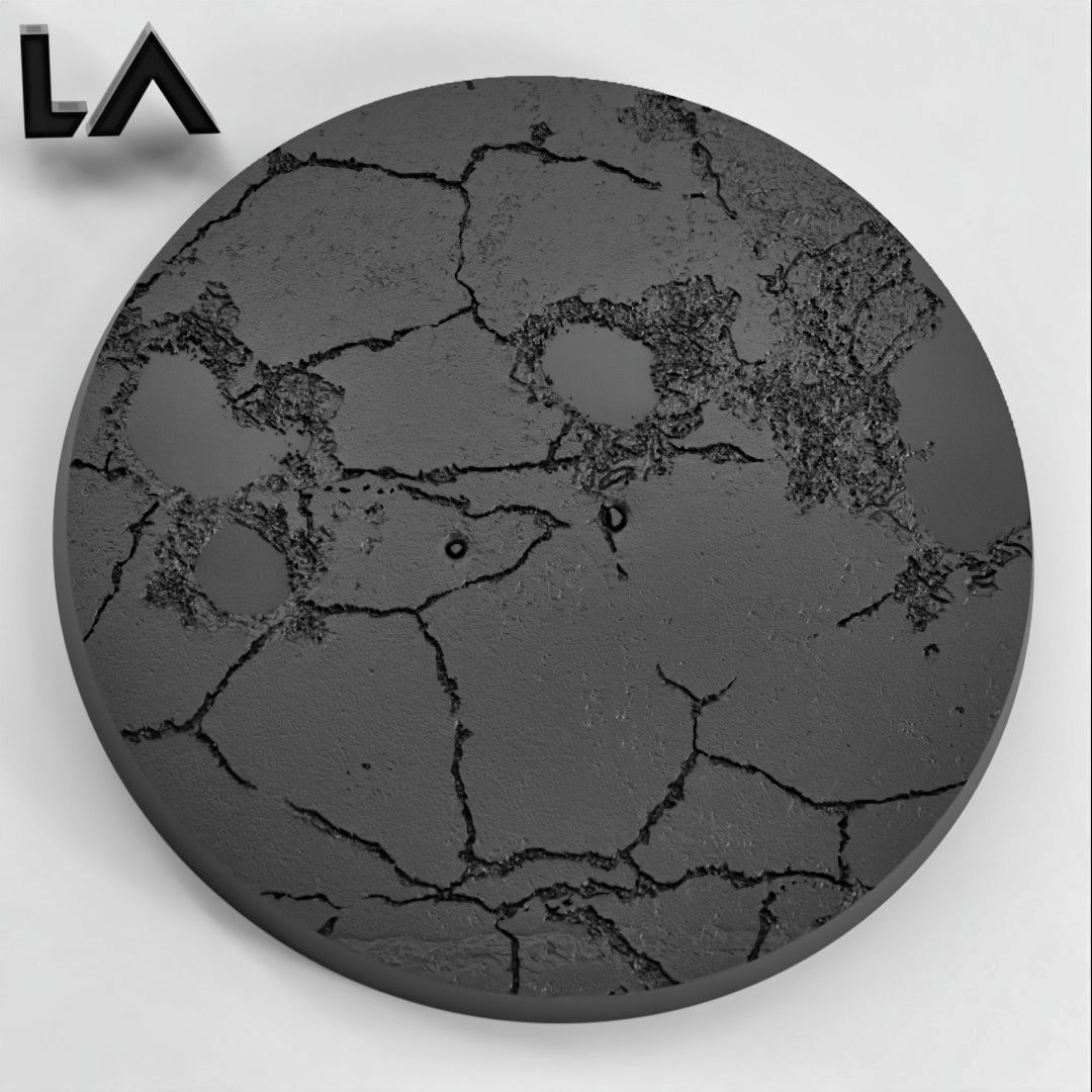 HD Base Set 16 - Damaged Road  3D print model_3