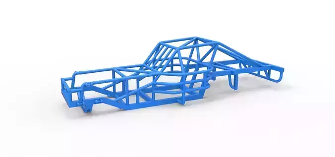 Frame of Outlaw Figure 8 Modified stock car Scale 1 to 25