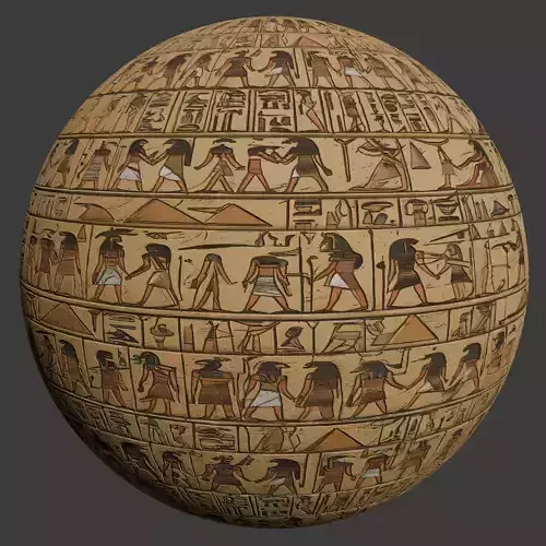 Ancient Egypt Hieroglyphs  - VOL 1 - 4 Seamless PBR Texture