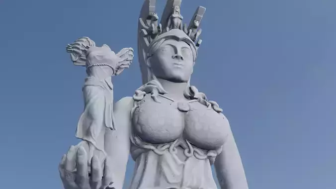 Athena and Nike Goddesses Low-poly 3D model