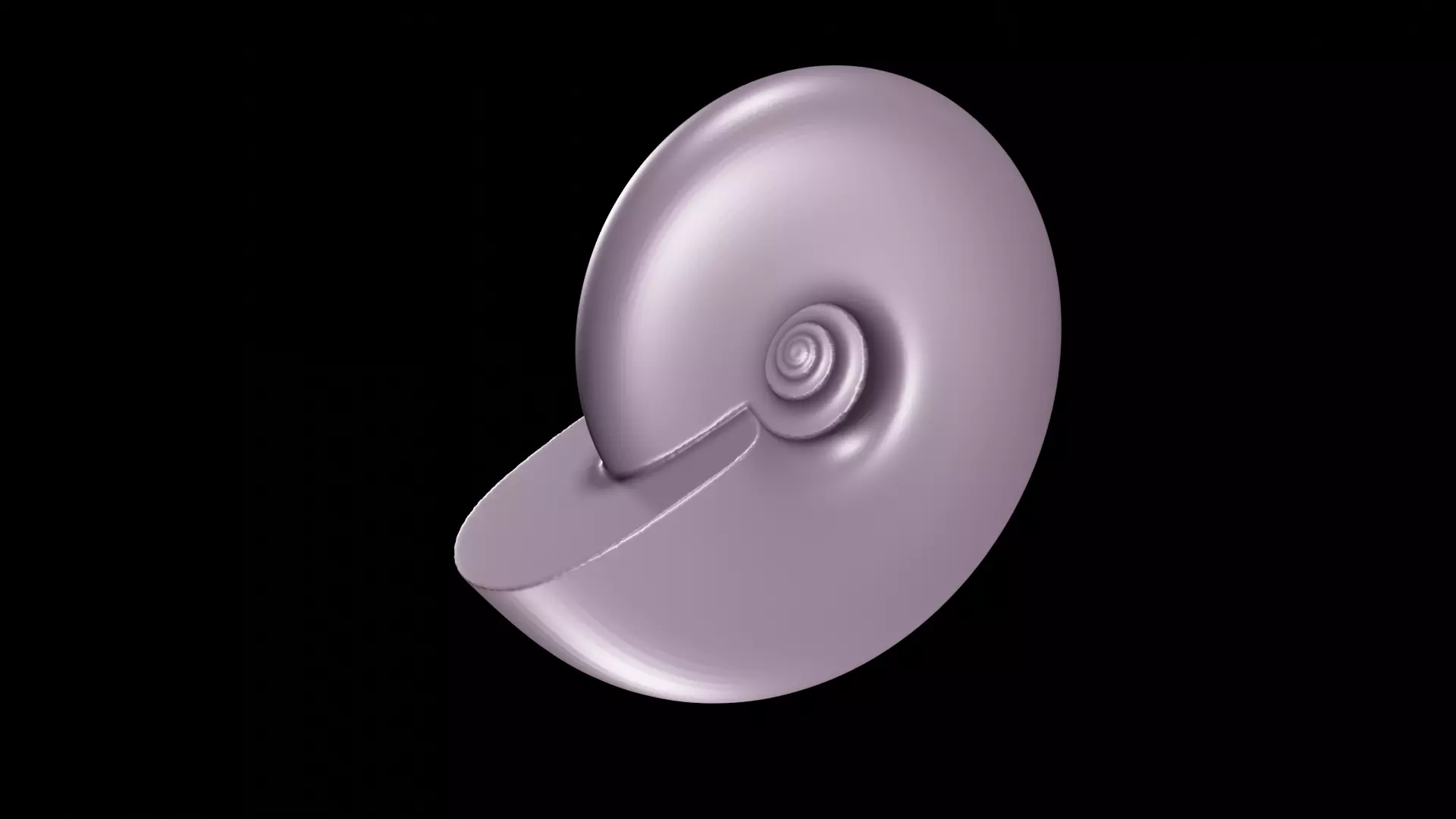 Discocone shell smooth surface 3D print model_0