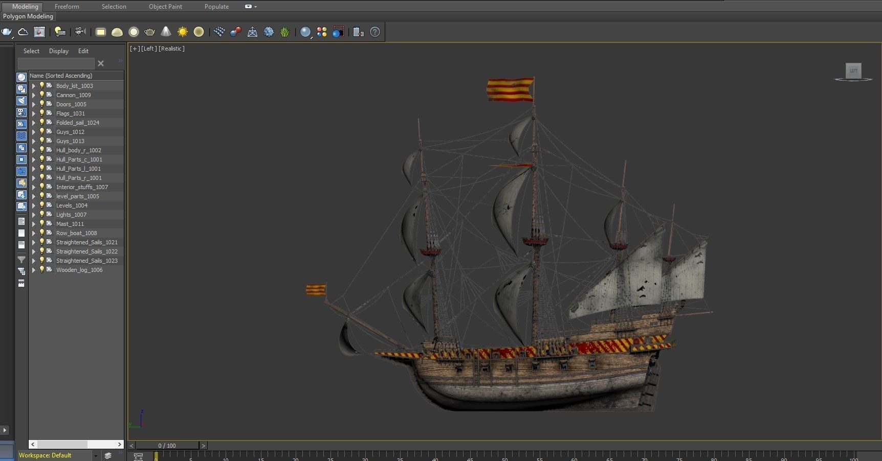 This 3D Galleon includes a fully detailed interior 02 3D model_26