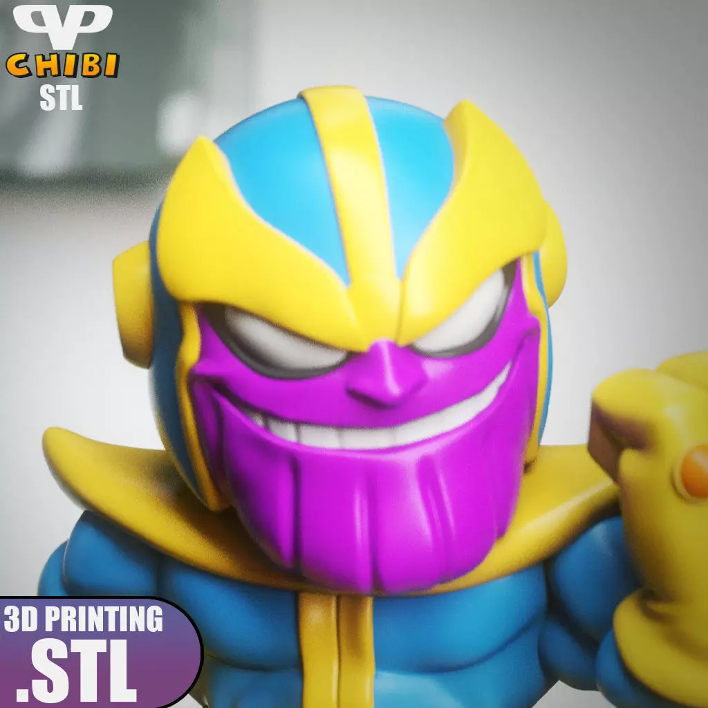 Thanos Chibi STL for 3D Printing ChibiSTL 3DXM 3D print model_1