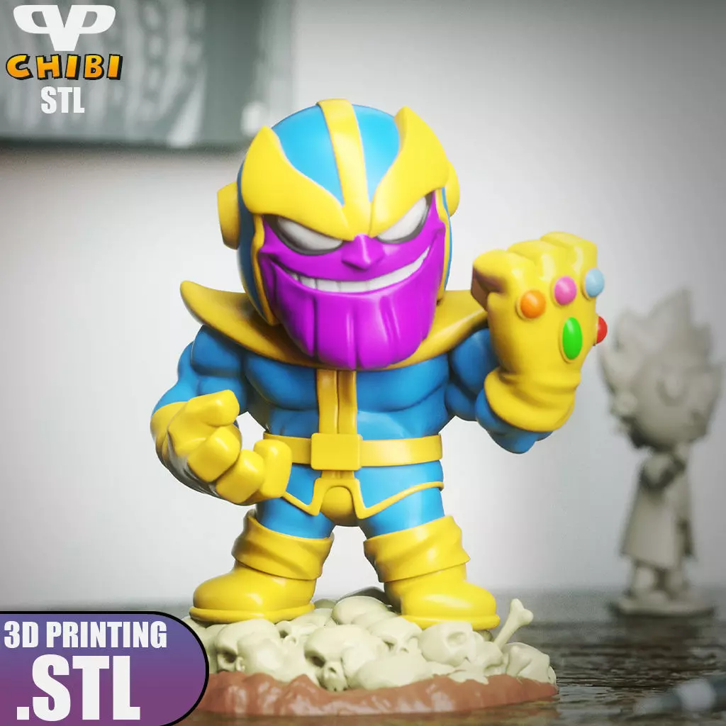 Thanos Chibi STL for 3D Printing ChibiSTL 3DXM 3D print model_0