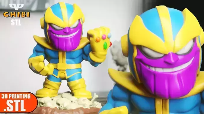 Thanos Chibi STL for 3D Printing ChibiSTL 3DXM 3D print model