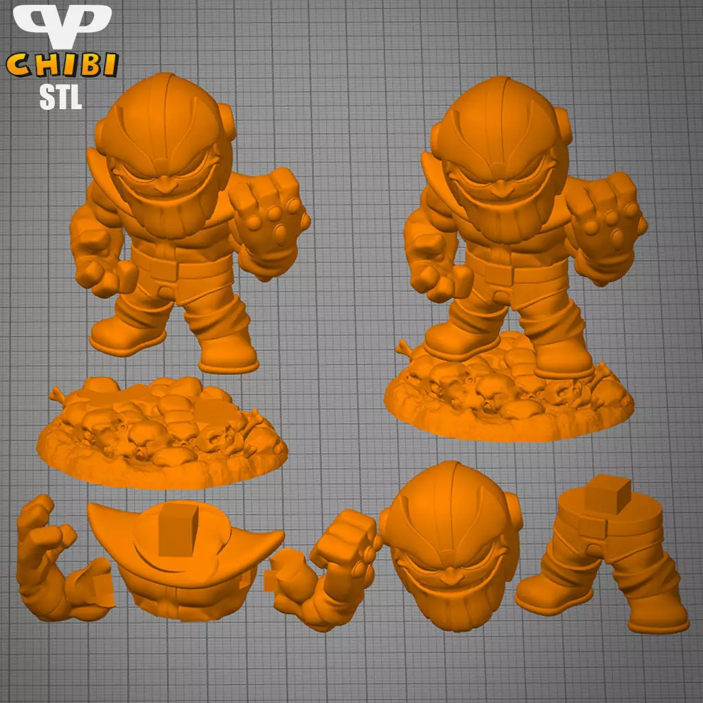 Thanos Chibi STL for 3D Printing ChibiSTL 3DXM 3D print model_2