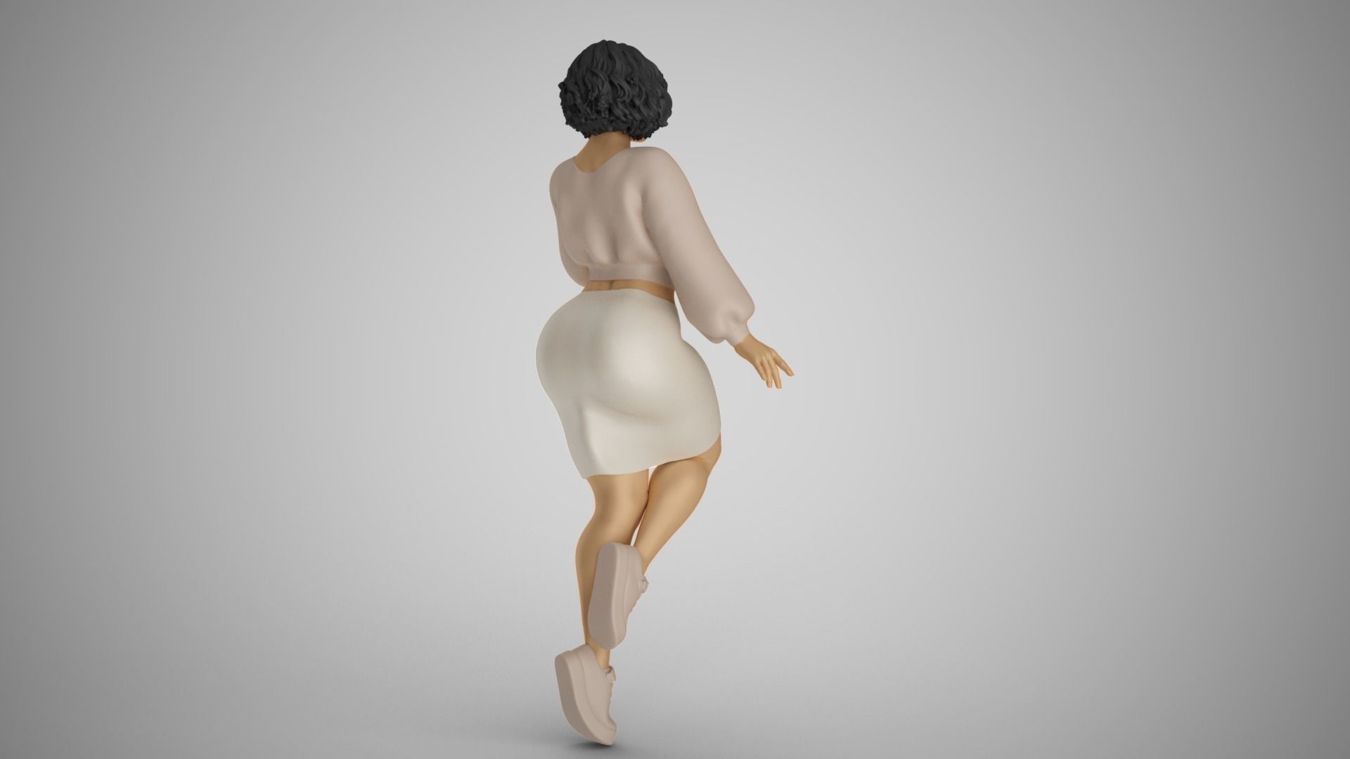 City Girl 3D print model_11