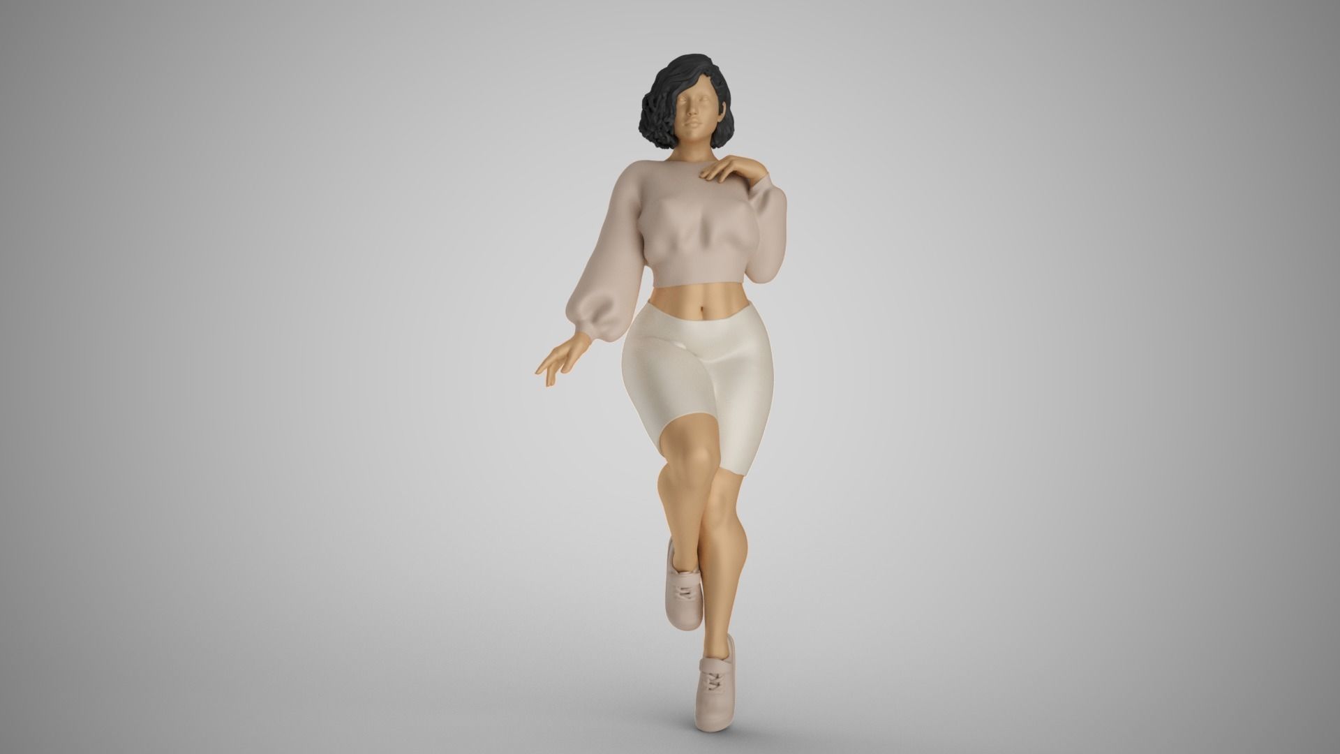 City Girl 3D print model_12