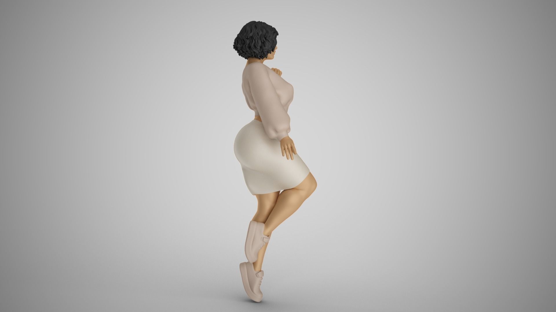 City Girl 3D print model_5