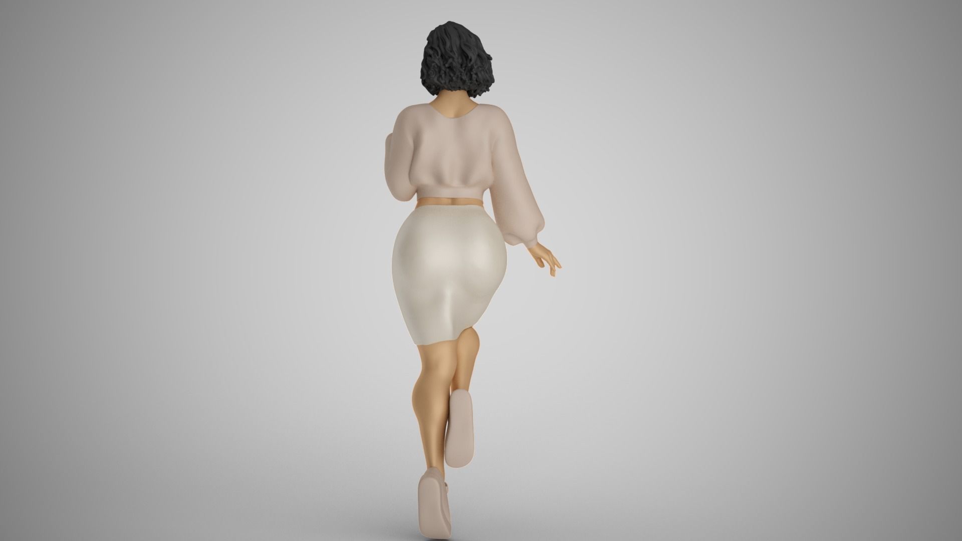 City Girl 3D print model_16