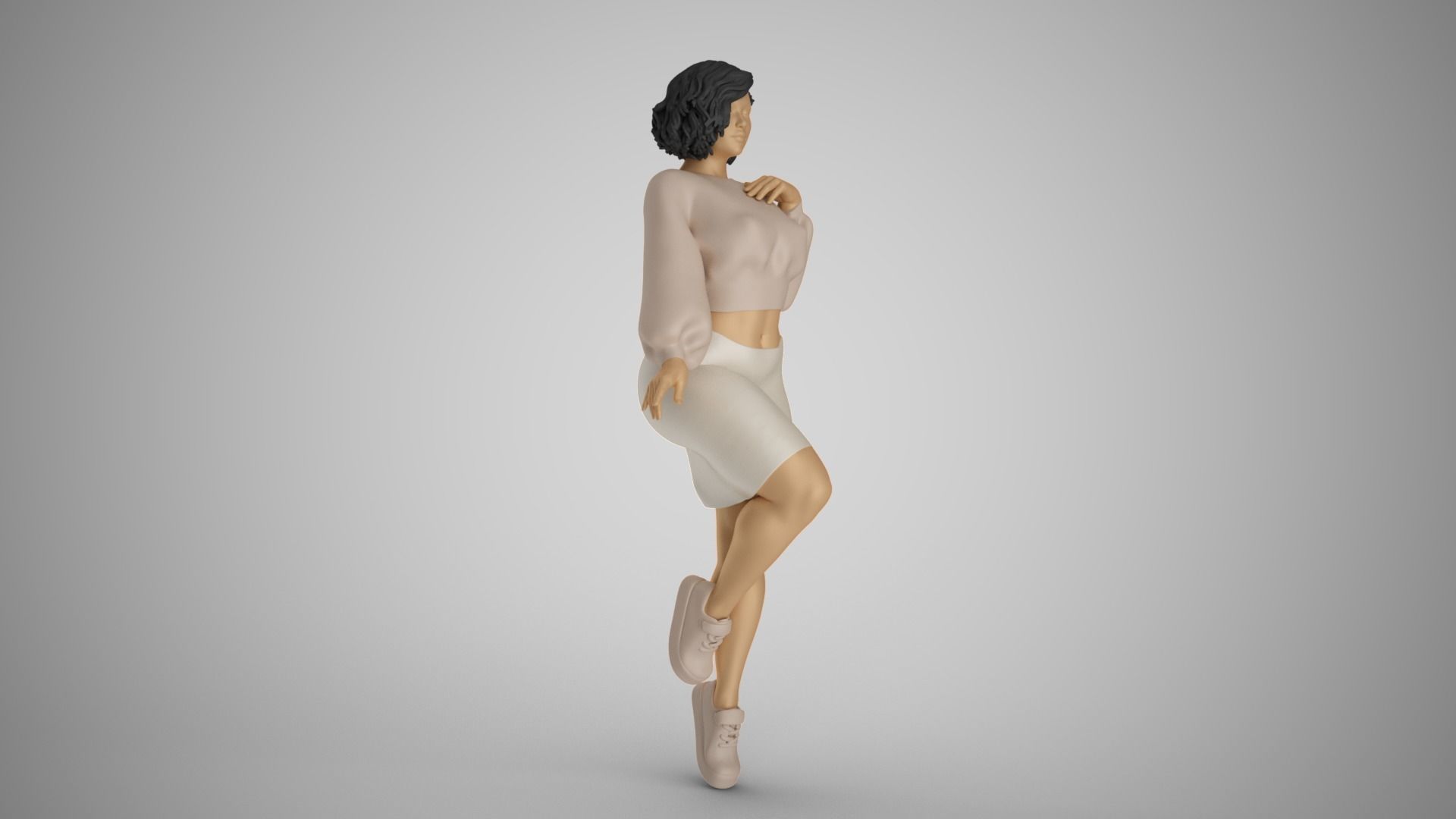 City Girl 3D print model_13