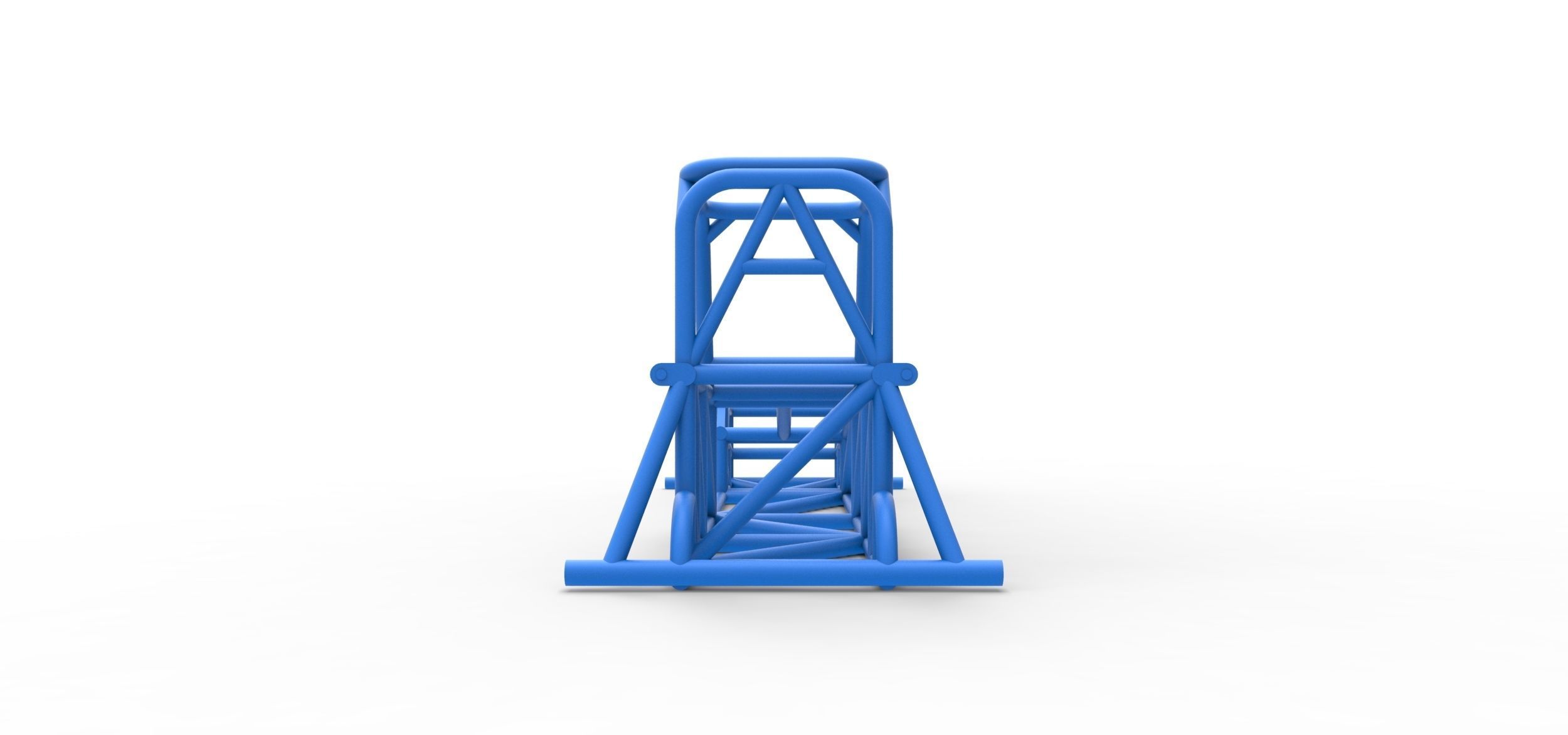 Frame of Supermodified front engine race car V1 Scale 1 to 25 3D print model_10