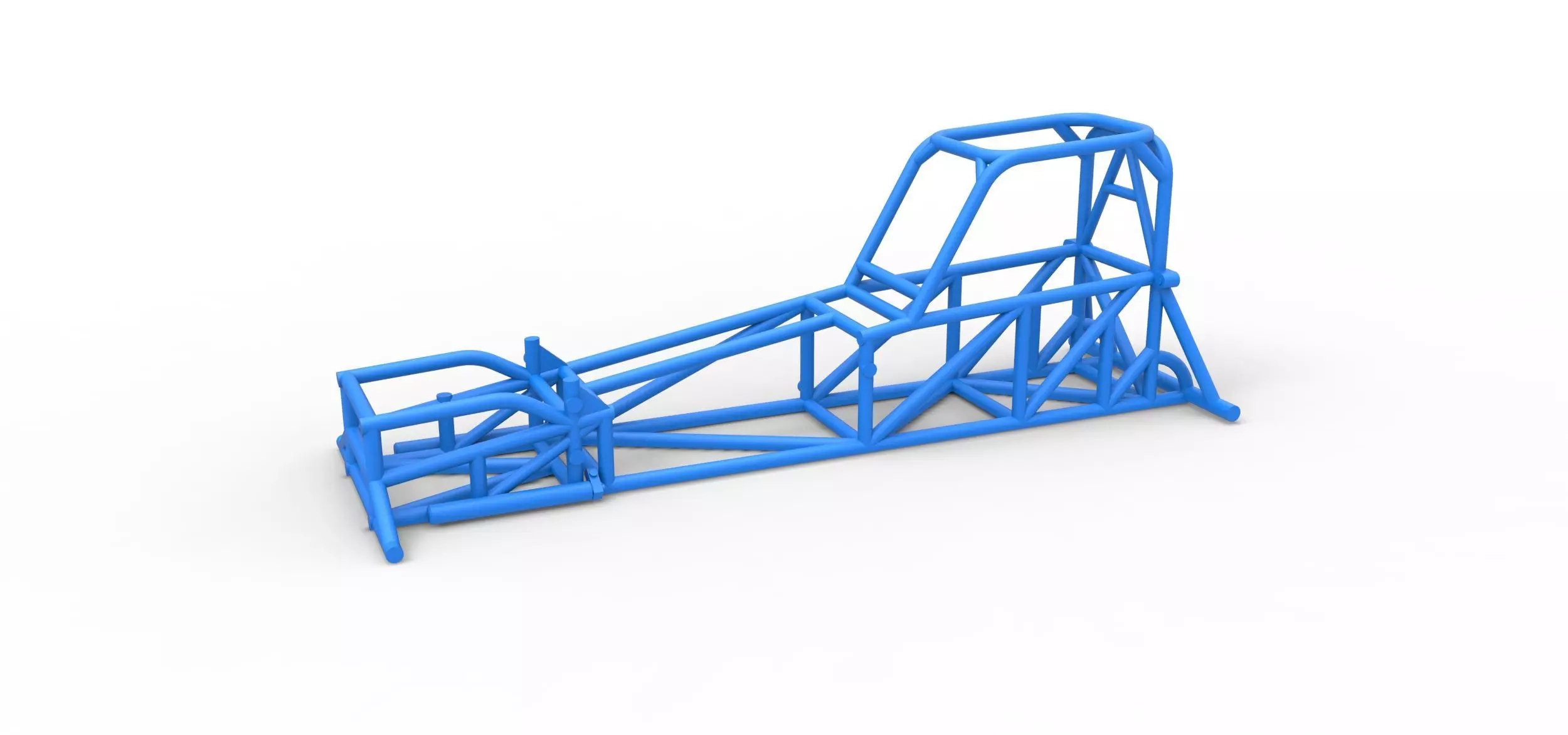 Frame of Supermodified front engine race car V1 Scale 1 to 25 3D print model_0