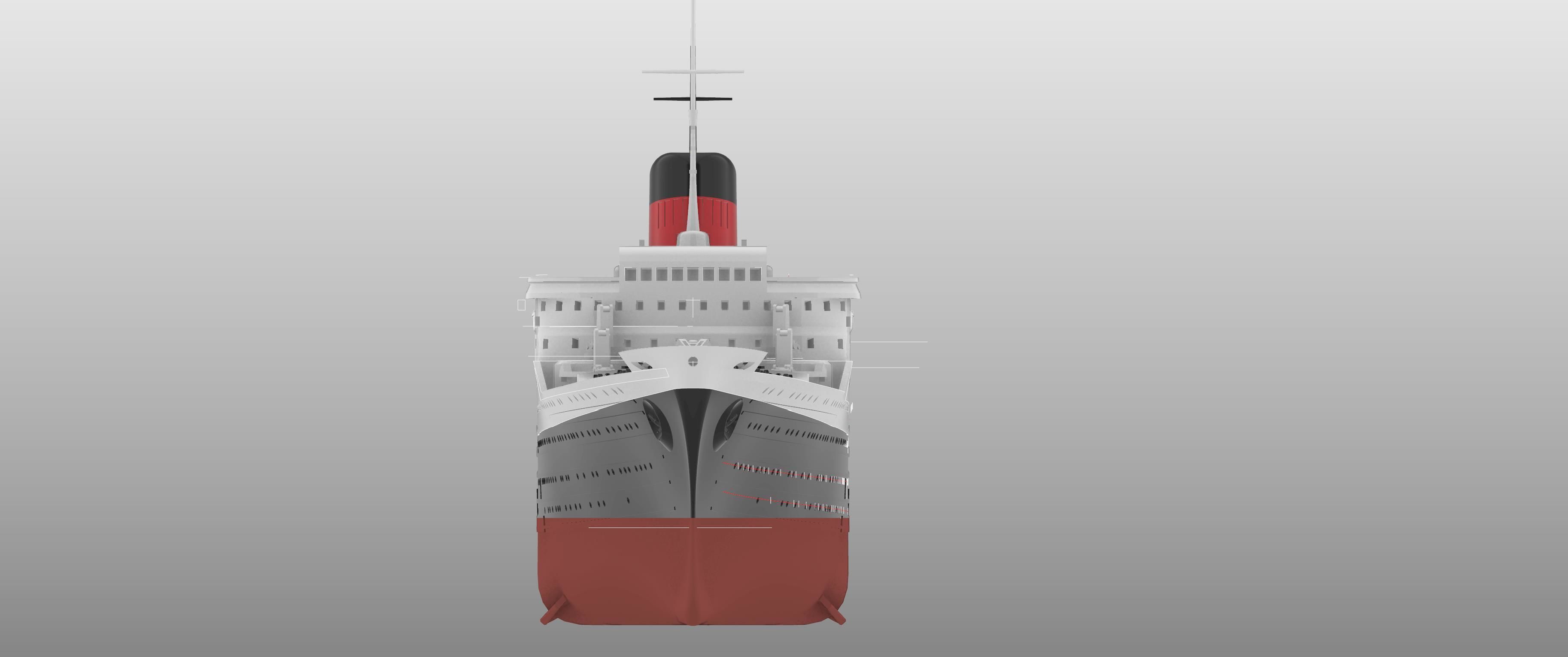 SS FLANDRE 1952 French Line Ocean Liner print ready model 3D print model_3
