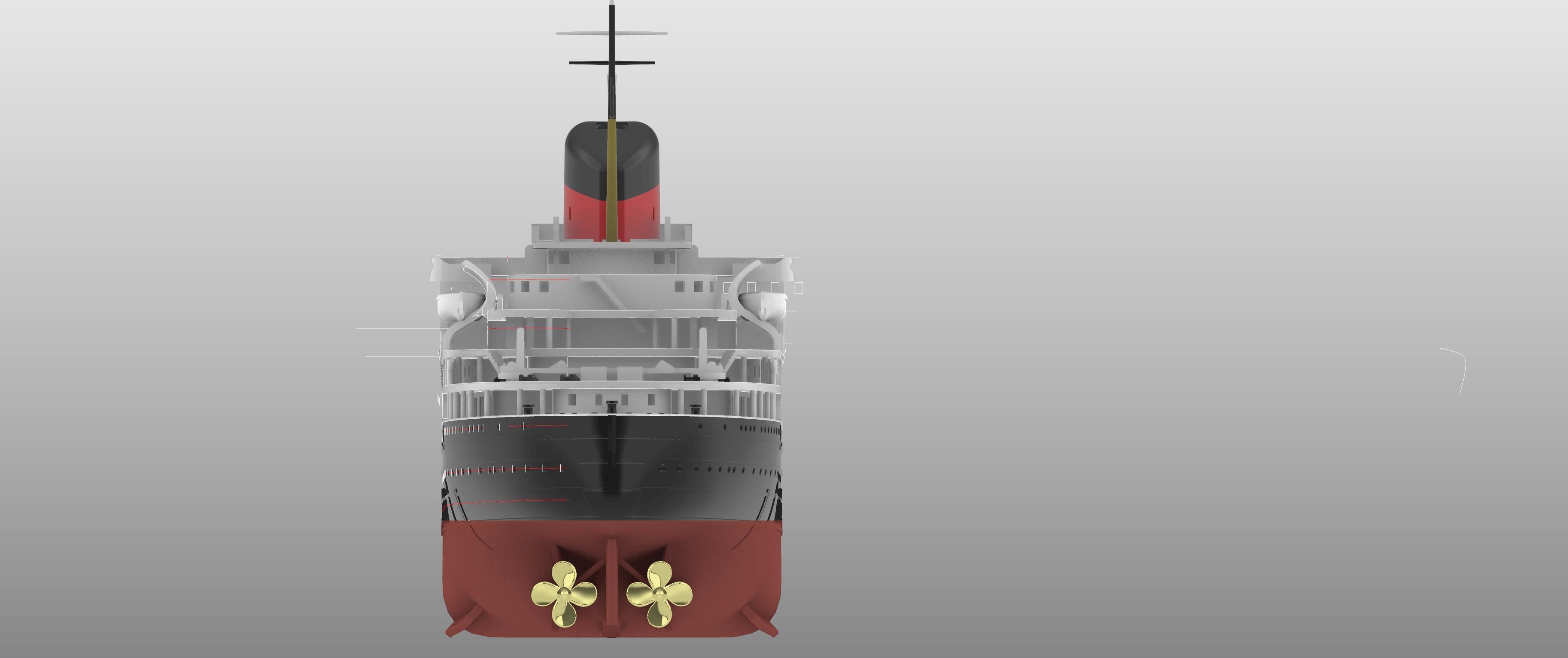 SS FLANDRE 1952 French Line Ocean Liner print ready model 3D print model_4