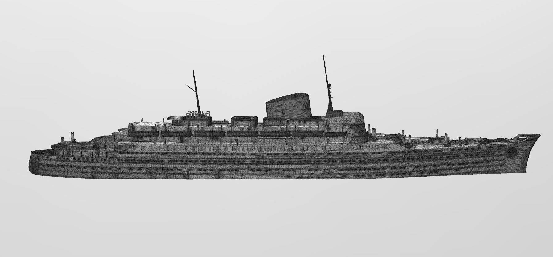 SS FLANDRE 1952 French Line Ocean Liner print ready model 3D print model_8