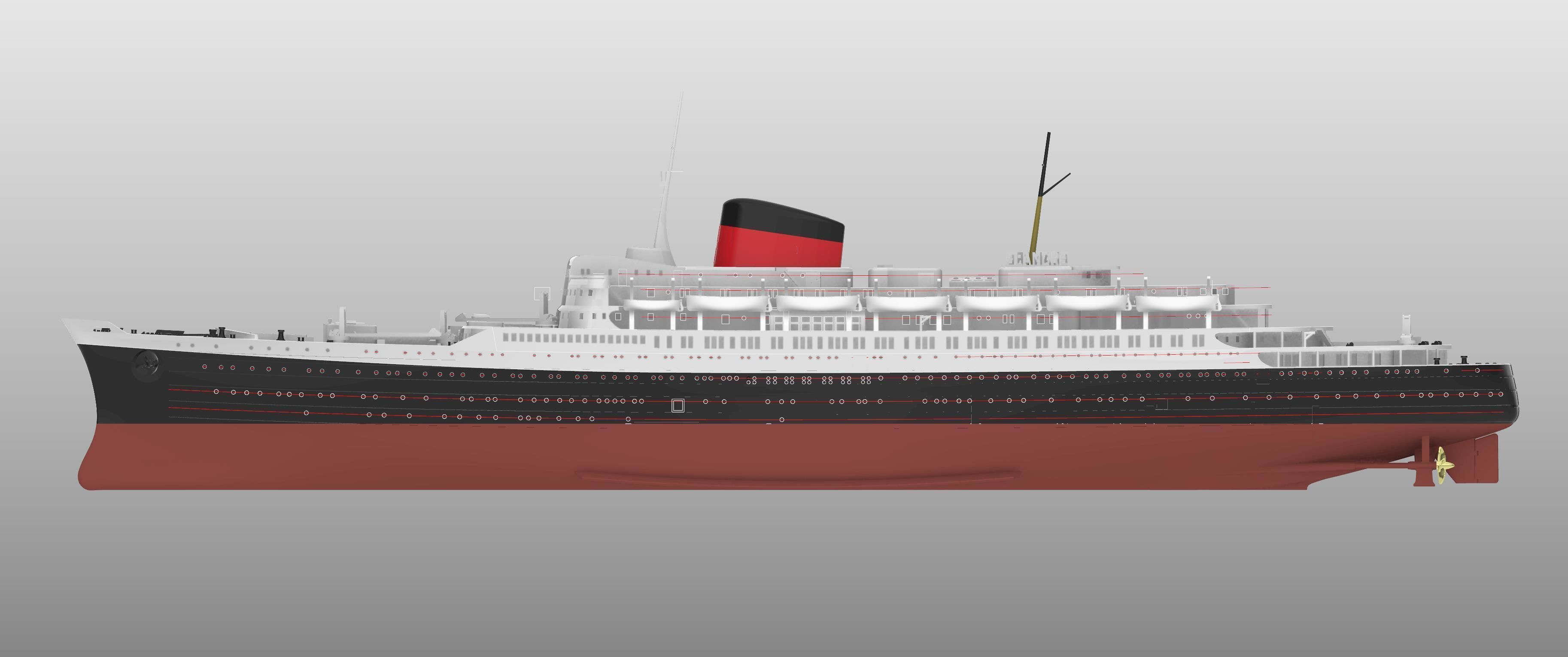 SS FLANDRE 1952 French Line Ocean Liner print ready model 3D print model_7