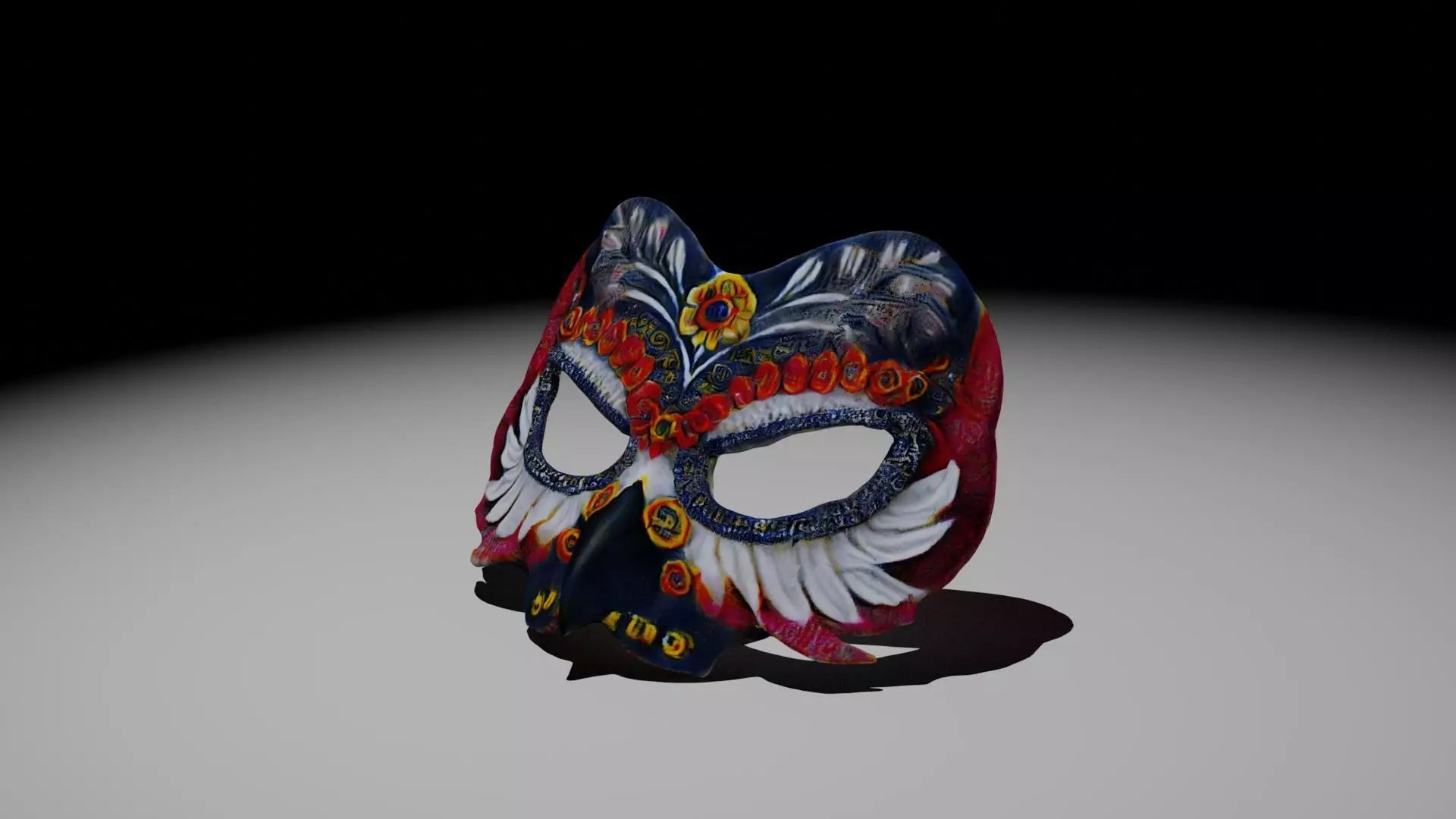 Scanned Owl Mask Low-poly 3D model_0
