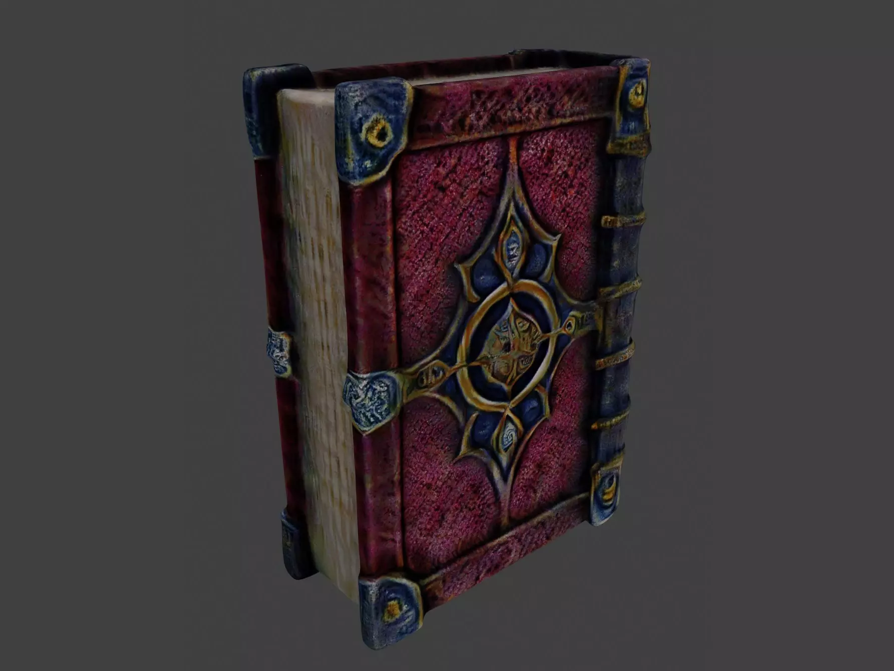 Realistic high quality magical spellbook - Book 3D model_0